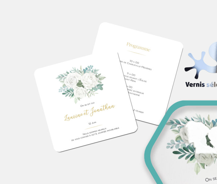 Faire-part - Invitation avec vernis selectif